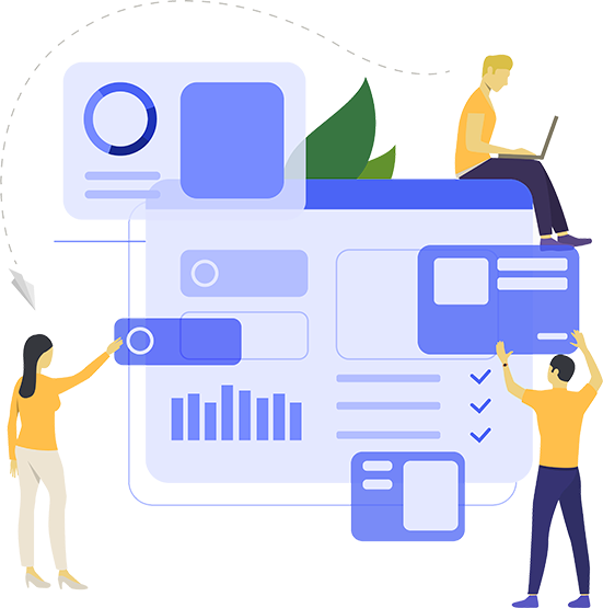 Equipo construyendo resultados de marketing
